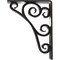 Ekena Millwork Tristan Wrought Iron Bracket, (Triple center brace), Antiqued Pewter 2"W x 5 1/2"D x 8"H BKTM02X05X08TTNAPW - alternate 7